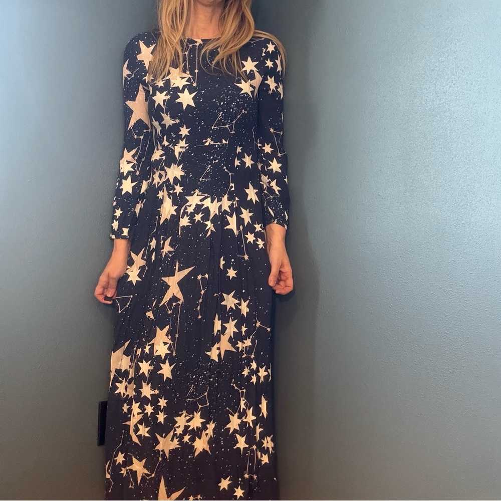 Little White Lies Constellation Long Sleeve Maxi Dress size Medium - Picture 6 of 11